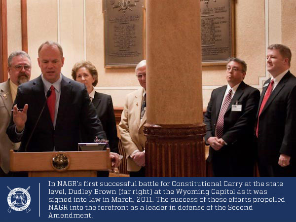 On March 2, 2011 Wyoming Governor Matt Mead signed SF 47 to allow Constitutional Carry
